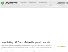 Tablet Screenshot of lanyardsonly.com.au